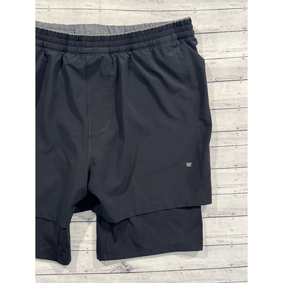 MACK WELDON Mens Stratus Compression Lined Short XL Black Zip Pockets 7” Inseam - Picture 6 of 16